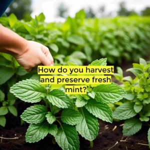 How do you harvest and preserve fresh mint